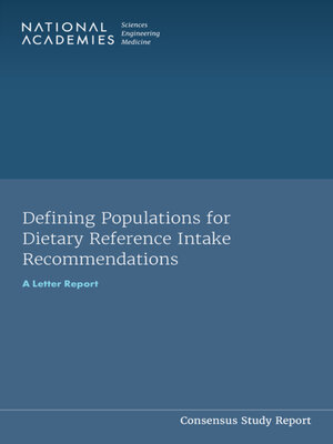 cover image of Defining Populations for Dietary Reference Intake Recommendations